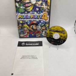 Mario Party 4 (Nintendo GameCube, 2002) No Manual - Tested & Works Minty Disc
