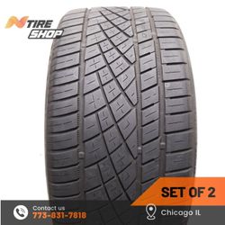 Set of 2 Used  6/32  255/35ZR18  94Y  Continental  ExtremeContact DWS06 Plus