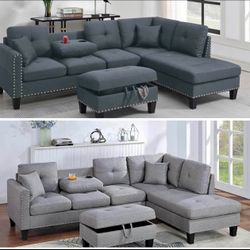 $379 Sectional With Ottoman 