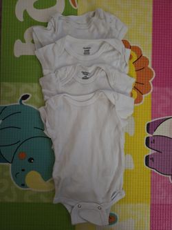 4 white onsies