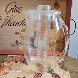 Clear Plastic Infuser Pitcher with Lid
