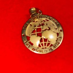 The World Is Yours  Gold Pendant 