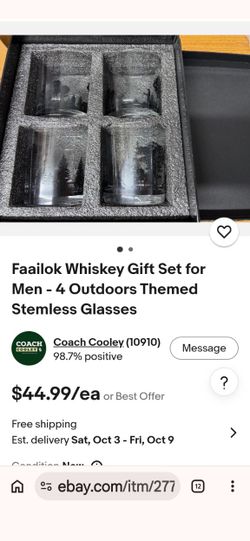 4 piece cocktail glass set