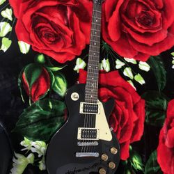 Epiphone Les Paul Model 100 Electric Guitar Black And White 