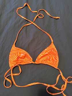 XS Orange & Pink Bikini Top