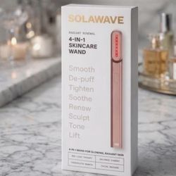Solawave 4-in-1 Red Light Therapy Wand Rose Gold NEW in box + Travel Size Case