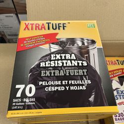 Xtra Tuff 39 Gallon Lawn & Leaf Drawstring Trash Bags 70ct