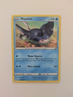 Mantine pokemon card Sword & Shield 052