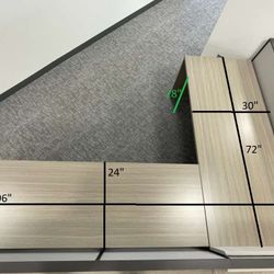 Office Desk/Cubicle With Partition Panels