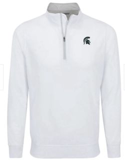 Collars & Co Michigan State 1/4 Zip Long Sleeve Performance Shirt Men’s Sz  Medium NWOT 