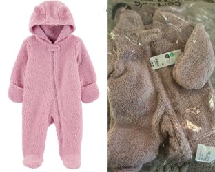 New Carter's Child of Mine Baby Fleece Pram - Newborn