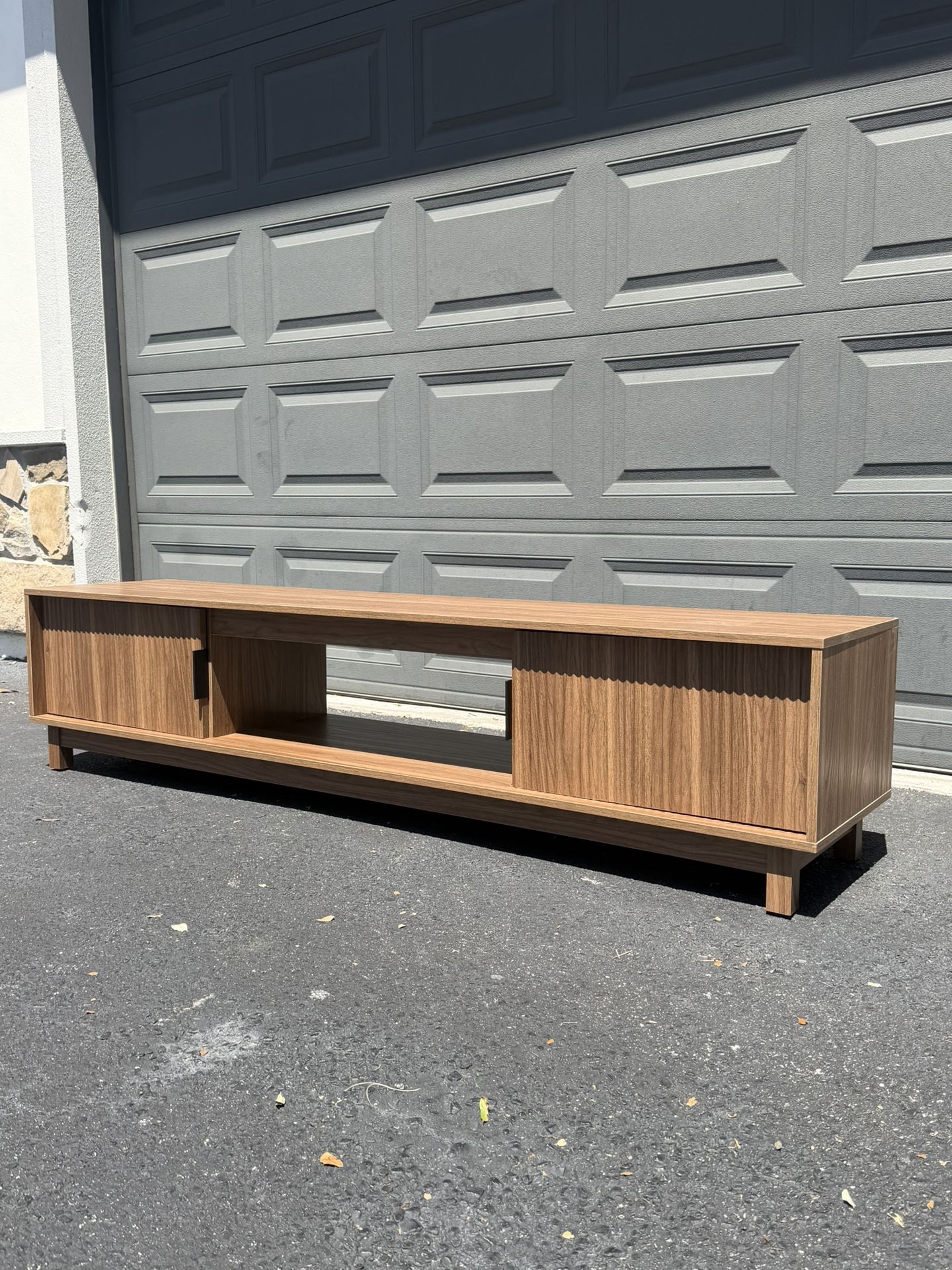 Brand New 70” Wooden TV Stand | Fluted Walker Edison Style
