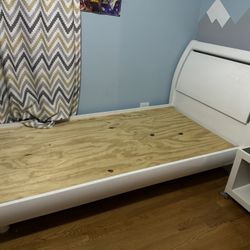 Twin White Bed With Storage