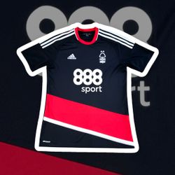Nottingham Forest 2016/17 Away Black Adidas Jersey Men Medium