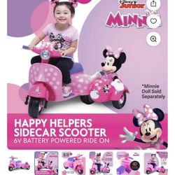 6V Minnie Mouse Ride On Scooter 