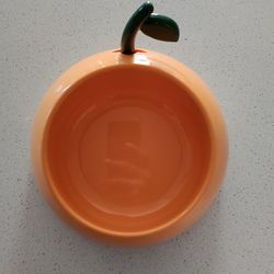 Orange Pet Bowl With Spoon For Dog or Cat 
