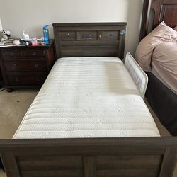Two Twin Beds With Mattresses And Matching Dresser
