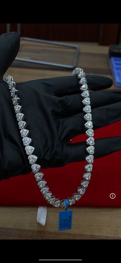 925 Silver With Moissanite Diamonds Chain 