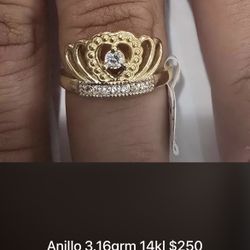 Ring Anillo 3.16grm 14kl $250