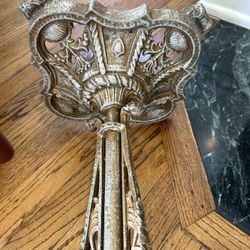 Antique Metal Victorian Art Deco Collectible Table Stand Only Retro Collectible Ornate French Ornate Rare Collectible 