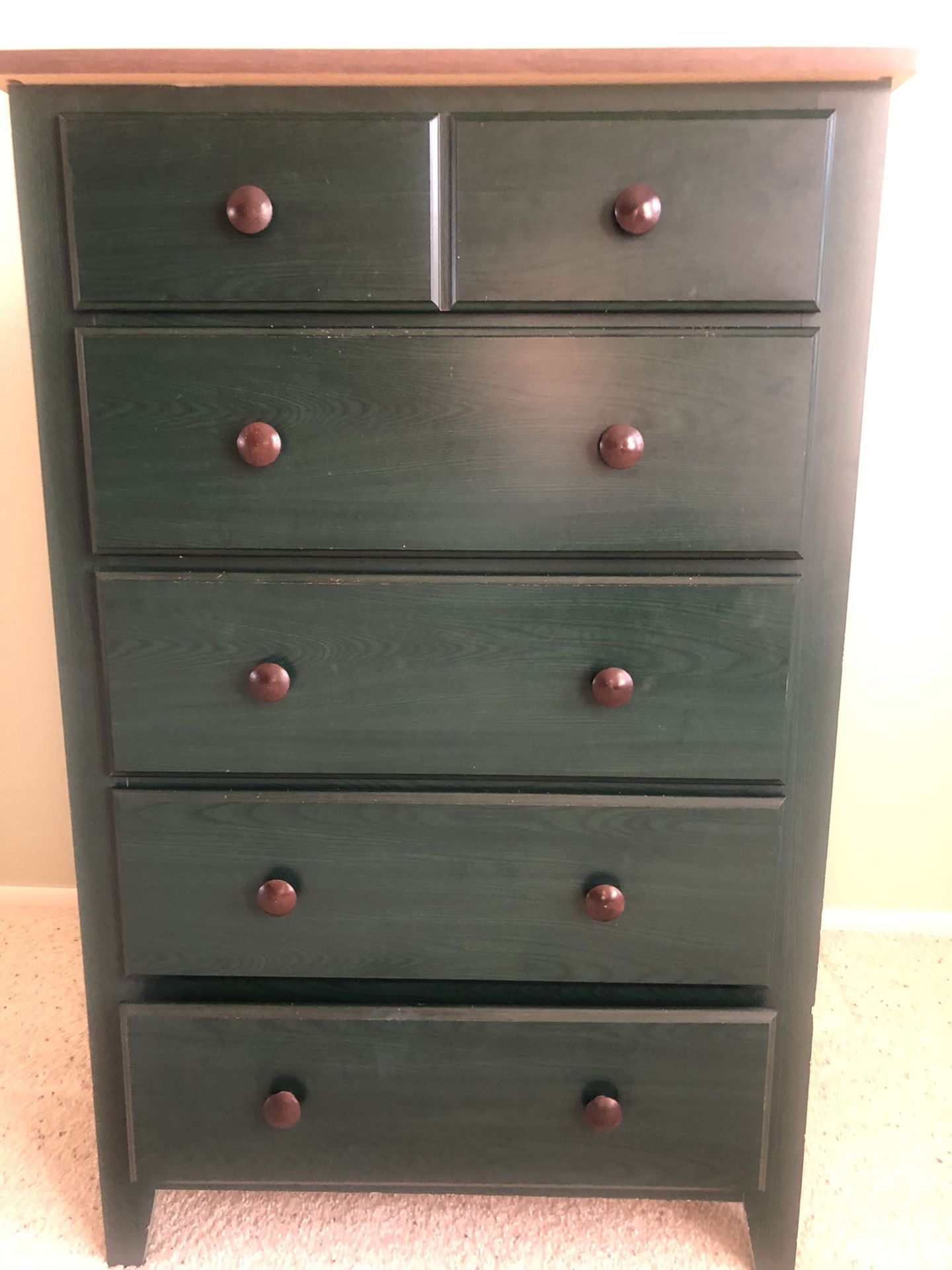 CHEST OF DRAWERS …5 Drawers Quality Solid Wood Dresser $15