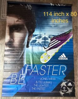 HUGE Messi Adidas commercial poster - World Cup 9.5 feet x 6.67 feet