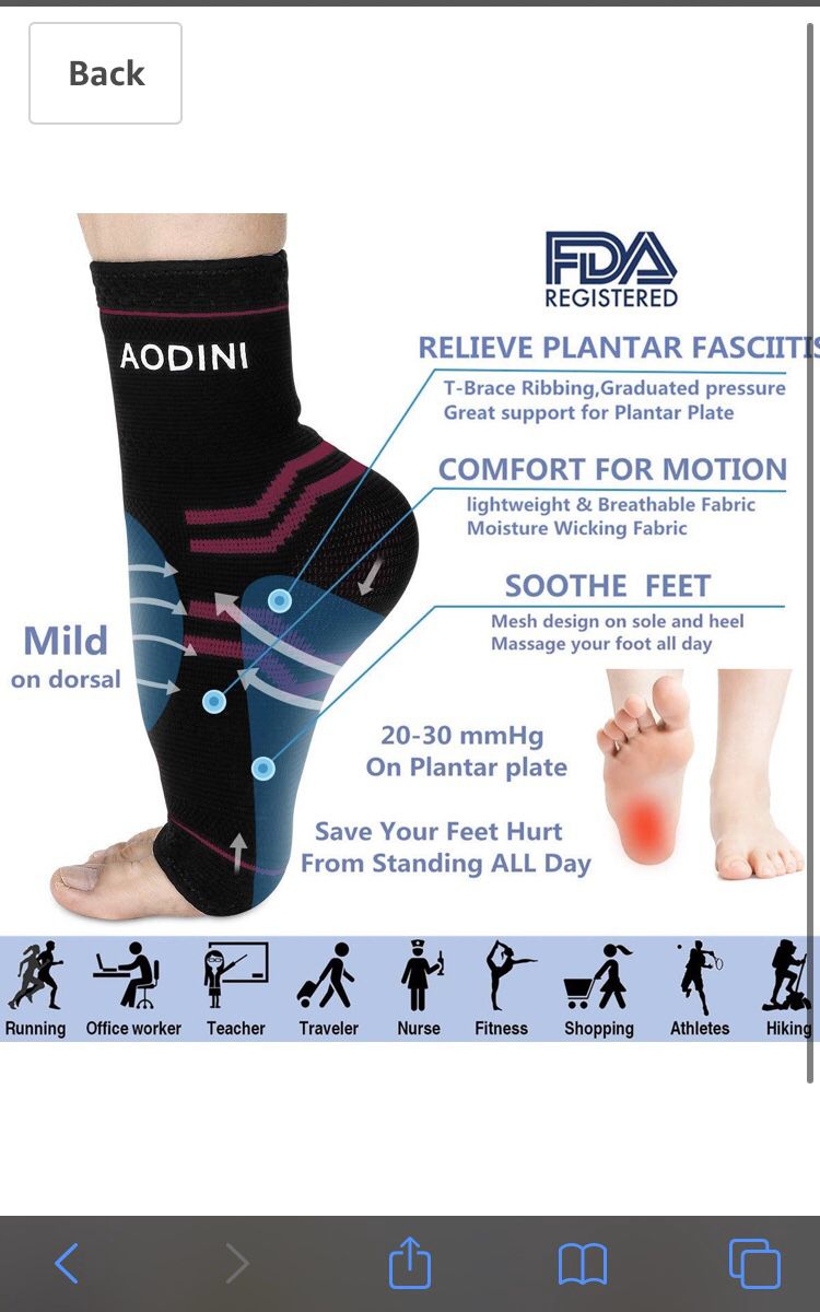 High Arch Support Foot Compression Sleeves