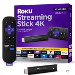 Roku Streaming Stick 4K HDR Dolby Vision Streaming Device (3820R2)