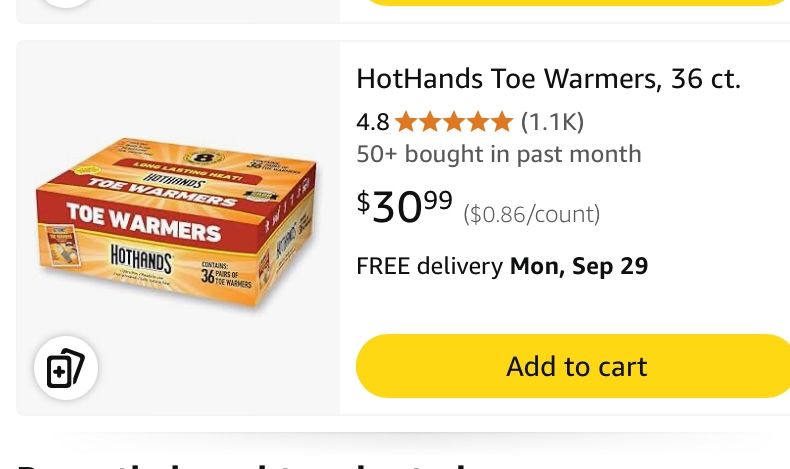 HotHands Tie Warmers 36/Handwarmers 10