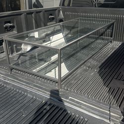 CAN DELIVER - Black & Glass Coffee Table- Excellent Condition