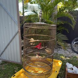 Antique Stainless Steel Bird Cage
