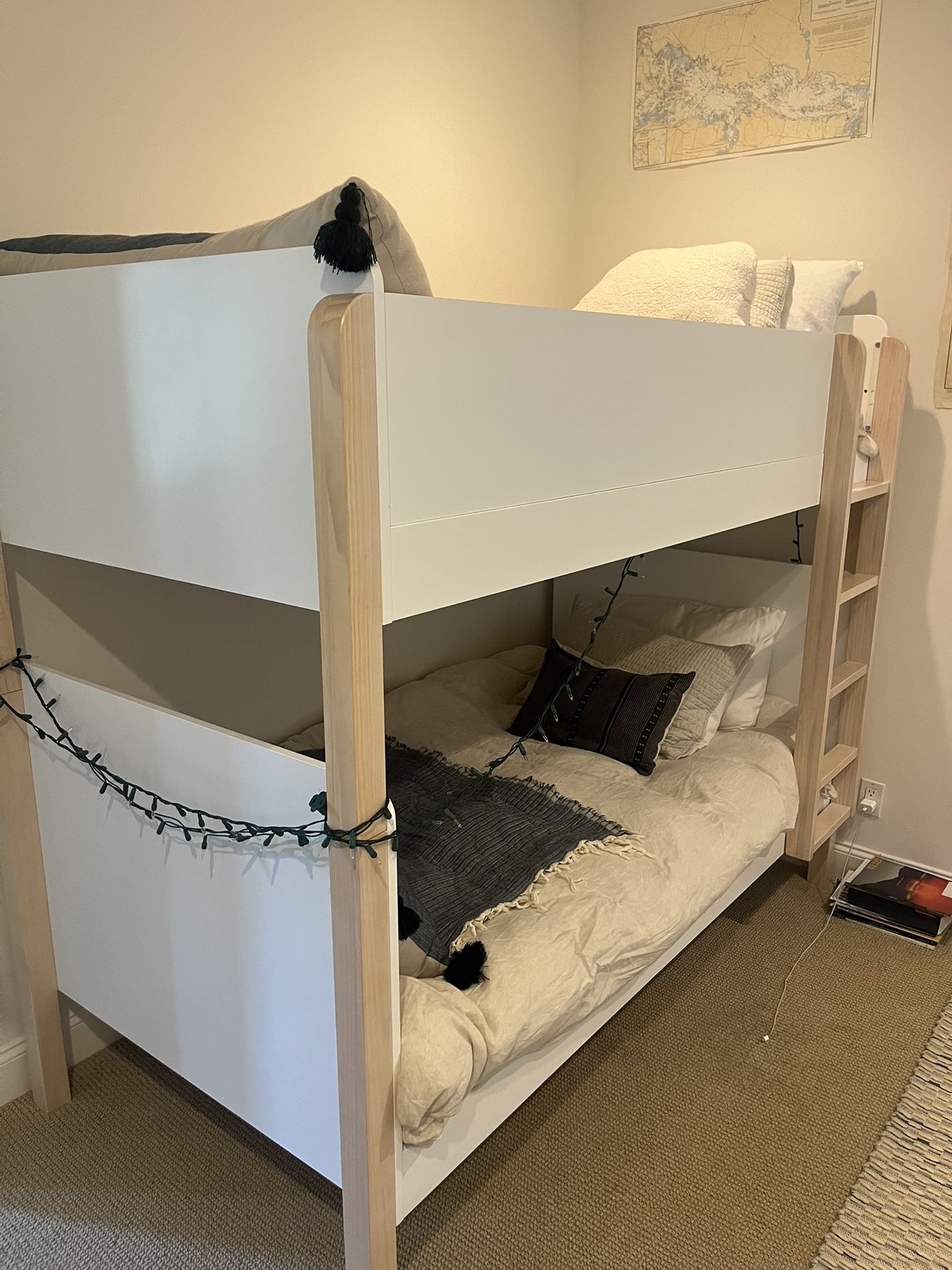 West Elm Bunk Bed With Mattresses, Super Durable In Great Condition
