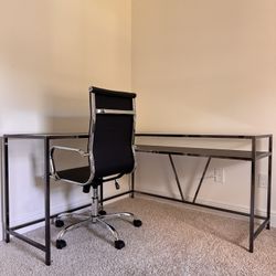 Desk + Office Chair Set – $150 (or sold separately)