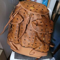 MCM Visetos Knapsack Heritage Double Pocket Backpack - Poizon Authenticated