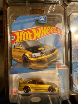Hot Wheels Honda Civic EK Gold Die-Cast Car