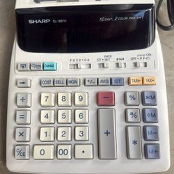Sharp EL-180V, 12 Digit, 2 Color Printer 