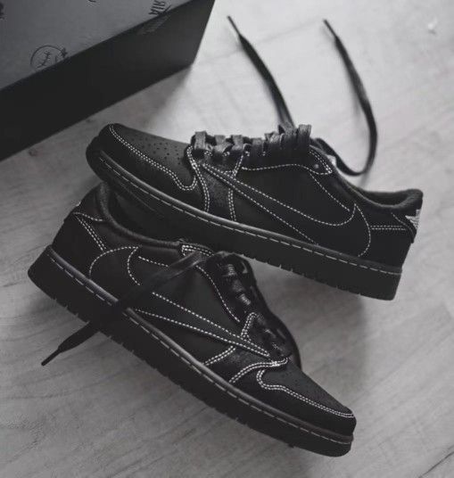 Black Warrior shock-absorbing and wear-resistant low-top trendy retro basketball shoes for men and women, black, hook