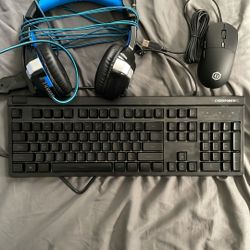 Computer Peripheries Bundle - Mouse, Keyboard And Headset (Can Sell Separately)