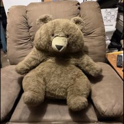 large, brown, vintage teddy bear plush toy