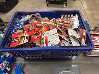 Huge bucket of Brand New batteries