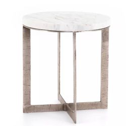 Nightstand / Side Tables - Marble Top - 2 Pieces 