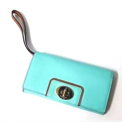 Kate Spade Hampton Road Turnlock Mara Wristlet - Aqua