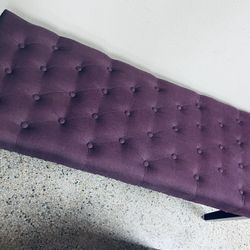 50” W Nailhead Trim Purple Upholstered Bench, 