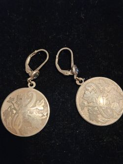 Vintage 925 silver dangle earring