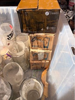 Glass cups mugs new