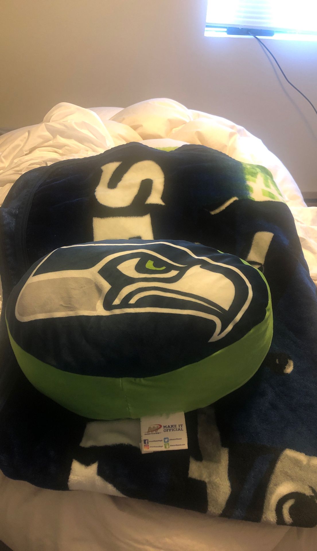 Seahawks Blanket and Pillow