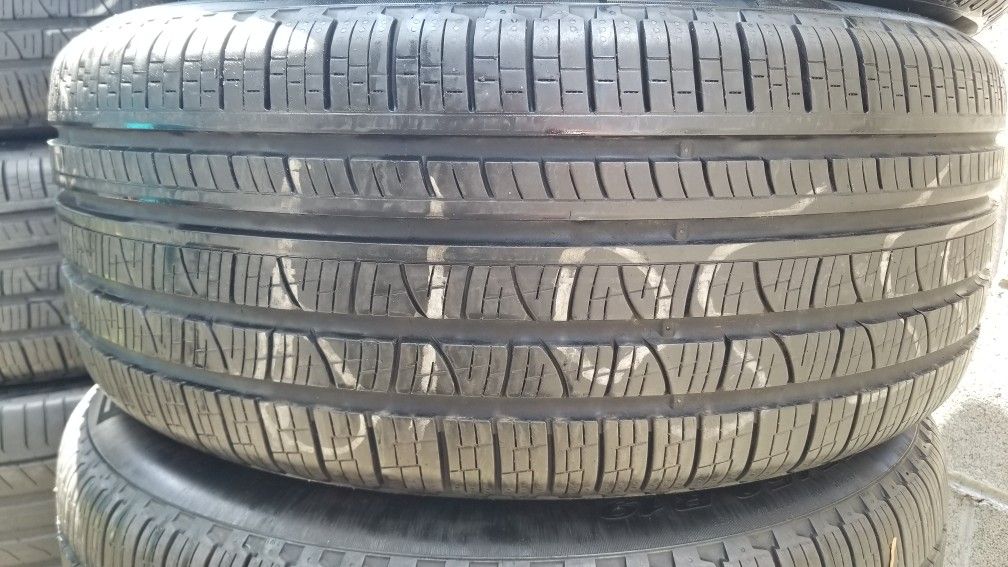 255/50/19 Used Set 80% PIRELLI SCORPION VERDE A/S PLUS 70K RUN FLAT