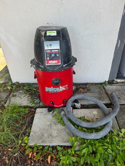 Pulsebac industrial HEPA vacuum with hose and dolly