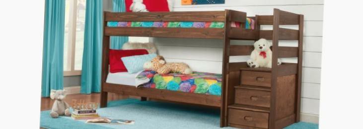 Stair step Bunk bed Solid wood Sturdy reversible