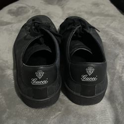 Authentic Gucci Sneakers Sz 9 Black Monogram 